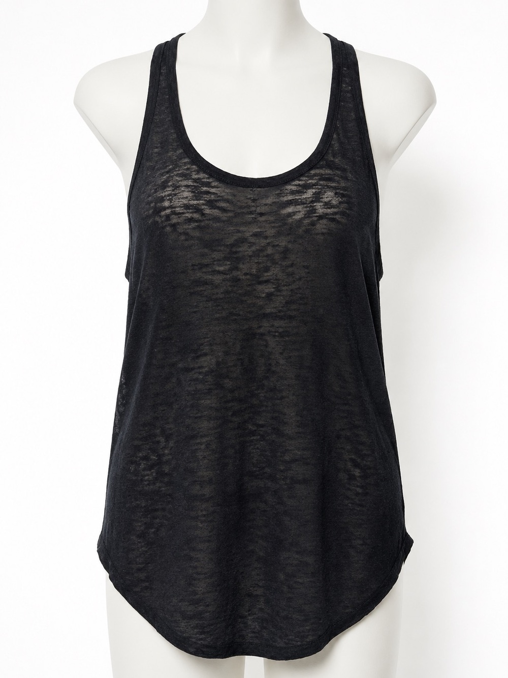Chaser Black Sheer Scoop Neck Tank